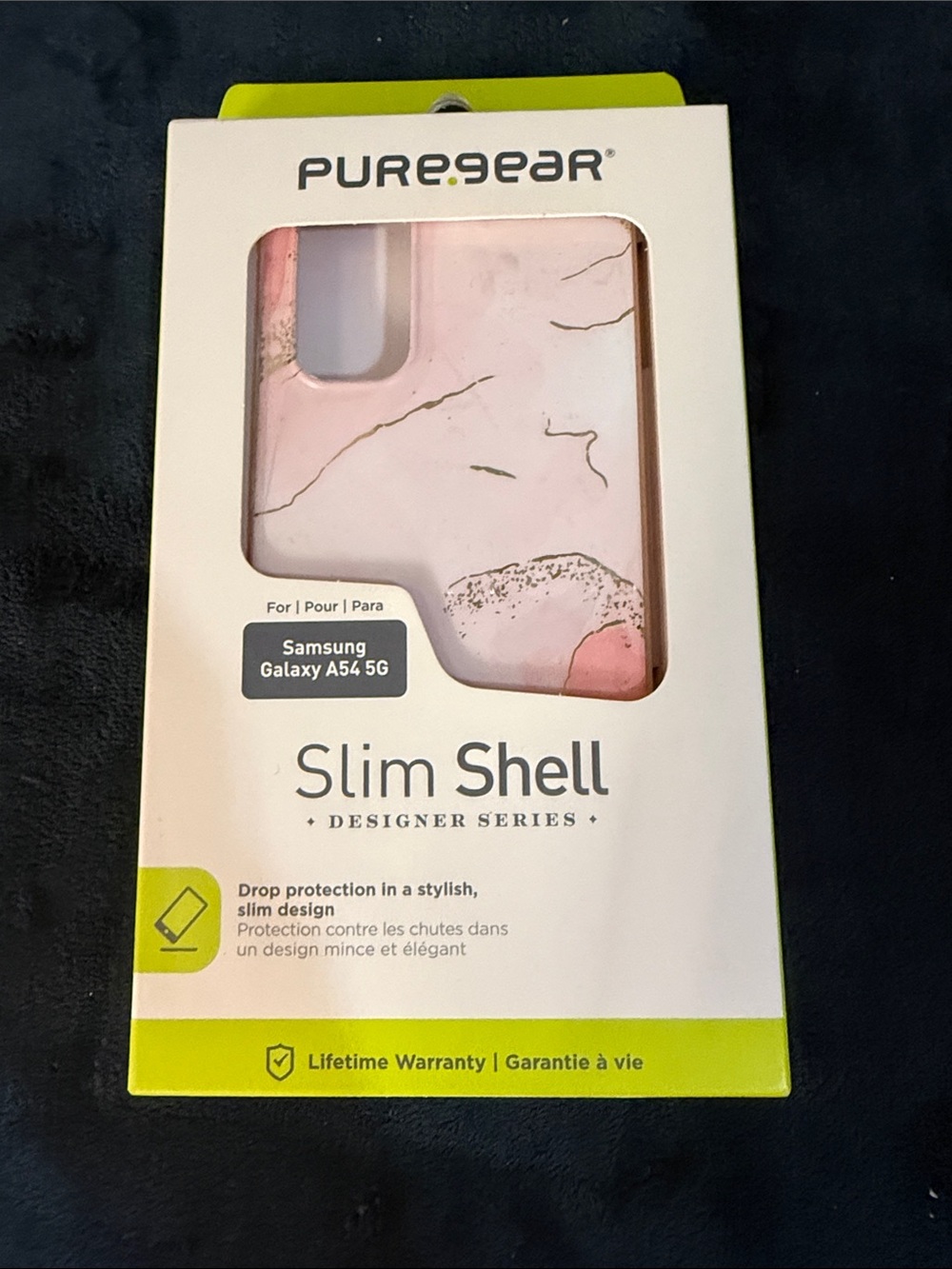 PureGear Slim Shell Phone Case for Samsung Galaxy A54 5G - Pink Marble